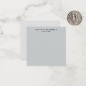 Trendy Clean Simple Gray Consultant Business Mitteilungskarte (Vorderseite/Rückseite Beispiel)