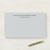 Trendy Clean Simple Gray Consultant Business Post-it Klebezettel (Auf Schreibtisch)