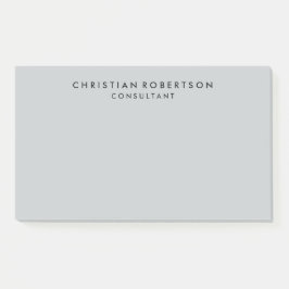 Trendy Clean Simple Gray Consultant Business Post-it Klebezettel