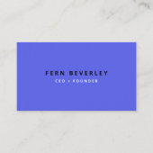Trendy Cobalt Blue Modern Minimal Einfach Stilvoll Visitenkarte (Vorderseite)