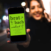 Trendy Cocktails Brat Green Junggeselinnen-Abschie Einladung