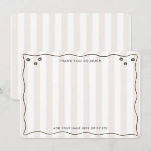 Trendy Coffee Beans Espresso Martini Brautparty Dankeskarte