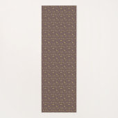 Trendy Coffee Brown und Golden Feathers Yoga Mat Yogamatte (Rückseite)