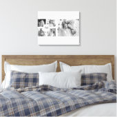 Trendy Collage Family Foto Black & White Initial Leinwanddruck (Insitu (Schlafzimmer))