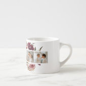 Trendy Collage Family Foto Farbige Blume Geschenk Espressotasse (Rechts)