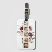Trendy Collage Family Foto Farbige Blume Geschenk Gepäckanhänger (Vorderseite Vertikal)