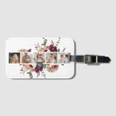 Trendy Collage Family Foto Farbige Blume Geschenk Gepäckanhänger (Vorderseite (Horizontal))