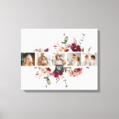 Trendy Collage Family Foto Farbige Blume Geschenk Leinwanddruck (Vorderseite)