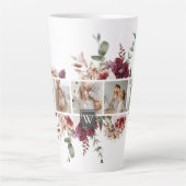 Trendy Collage Family Foto Farbige Blume Geschenk Milchtasse (Vorderseite)