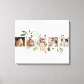 Trendy Collage Family Foto mit Blume-Geschenk Leinwanddruck (Vorderseite)