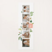 Trendy Collage Family Foto mit Blume-Geschenk Yogamatte (Rückseite)