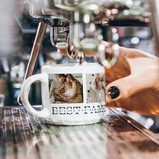 Trendy Collage Foto & Beste Familie je Bestes Gesc Espressotasse