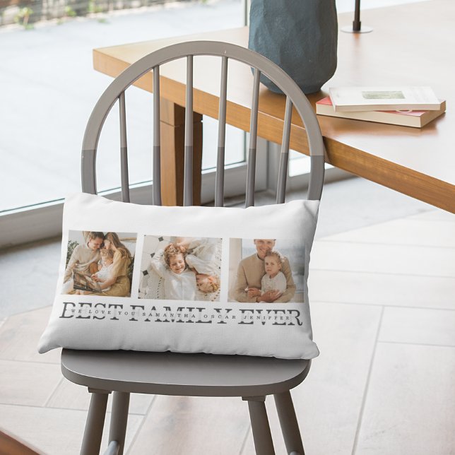 Trendy Collage Foto & Beste Familie je Bestes Gesc Lendenkissen (Von Creator hochgeladen)