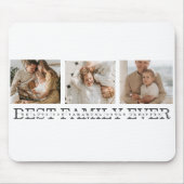 Trendy Collage Foto & Beste Familie je Bestes Gesc Mousepad (Vorne)