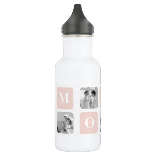 Trendy Collage Foto & Pastel Pink Bestes Mommy-Ges Edelstahlflasche
