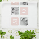 Trendy Collage Foto & Pastel Pink Bestes Mommy-Ges Geschirrtuch (Gefaltet)