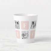 Trendy Collage Foto & Pastel Pink Bestes Mommy-Ges Milchtasse (Vorderseite)