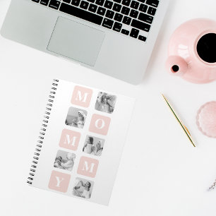 Trendy Collage Foto & Pastel Pink Bestes Mommy-Ges Notizblock
