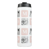 Trendy Collage Foto & Pastel Pink Bestes Mommy-Ges Thermosbecher (Vorderseite)