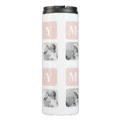 Trendy Collage Foto & Pastel Pink Bestes Mommy-Ges Thermosbecher (Rückseite)