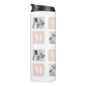 Trendy Collage Foto & Pastel Pink Bestes Mommy-Ges Thermosbecher (Nach rechts gedreht)