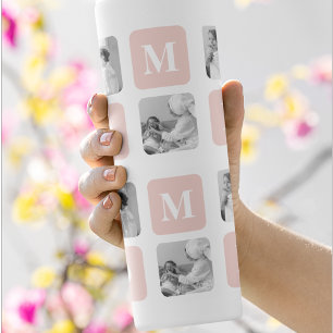 Trendy Collage Foto & Pastel Pink Bestes Mommy-Ges Thermosbecher