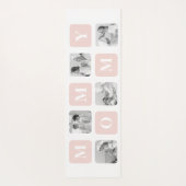 Trendy Collage Foto & Pastel Pink Bestes Mommy-Ges Yogamatte (Rückseite)