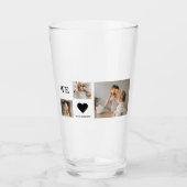 Trendy Collage Foto & Wir Liebe Sie Daddy Geschenk Glas (Vorderseite)