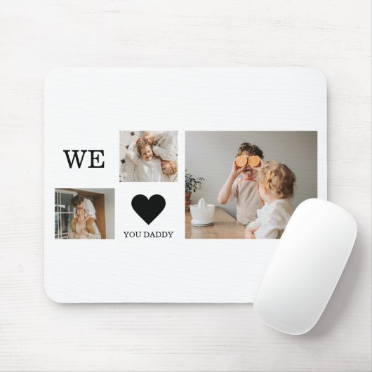 Trendy Collage Foto & Wir Liebe Sie Daddy Geschenk Mousepad (Mit Mouse)