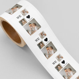 Trendy Collage Foto & Wir Liebe Sie Daddy Geschenk Quadratischer Aufkleber