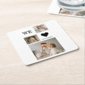 Trendy Collage Foto & Wir Liebe Sie Daddy Geschenk Rechteckiger Pappuntersetzer (angewinkelt)