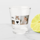 Trendy Collage Foto & Wir Liebe Sie Daddy Geschenk Schnapsglas (Vorderseite)