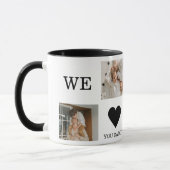 Trendy Collage Foto & Wir Liebe Sie Daddy Geschenk Tasse (Links)