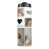 Trendy Collage Foto & Wir Liebe Sie Daddy Geschenk Thermosbecher (Vorderseite)