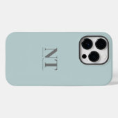 Trendy color block Niedlich grau text Lovely blue Case-Mate iPhone Hülle (Rückseite (Horizontal))