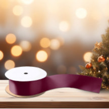 Trendy Color Dark Burgundy Satin Ribbon