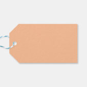 Trendy Color Peach Fuzz Solid Color | elegant Geschenkanhänger (Rückseite Horizontal)