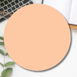 Trendy Color Peach Fuzz Solid Color | elegant Runder Aufkleber