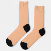 Trendy Color Peach Fuzz Solid Color | elegant Socken (Linkes Detail)