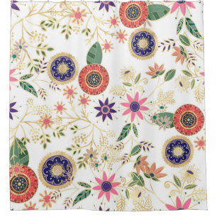 Trendy Colorado Folklore Floral Original Golden De Duschvorhang