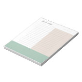 Trendy Colorblock Green Lined Notizblock (Rotiert)