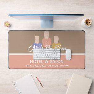 Trendy Colorblock Nail Salon Schreibtischunterlage