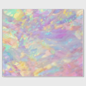 Trendy colorful faux holographic opal geschenkpapier (Flach)