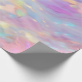 Trendy colorful faux holographic opal geschenkpapier (Ecke)