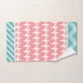 Trendy Colorful Geo Cactus Pattern Badhandtuch Set (Handtuch)