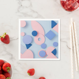 Trendy Colorful Geometric Art Napkin Serviette