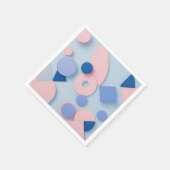 Trendy Colorful Geometric Art Napkin Serviette (Ecke)