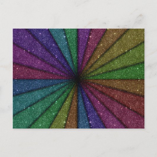 Trendy Colorful Glitzer Explosion Postkarte (Vorderseite)