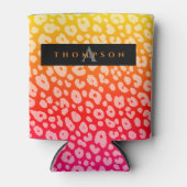 Trendy Colorful Gradient Jaguar Print Pattern Name Dosenkühler (Vorderseite)