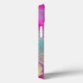 Trendy Colorful Marmor, Monogramm Case-Mate iPhone Hülle (Rückseite / Rechts)